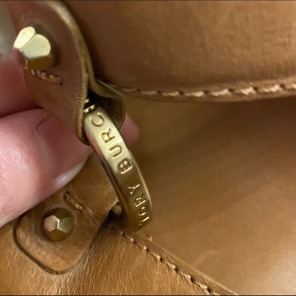 EUC Authentic TORY BURCH Brown Leather Slingback Chunky Heel Sandals Size 8M - Picture 3 of 8